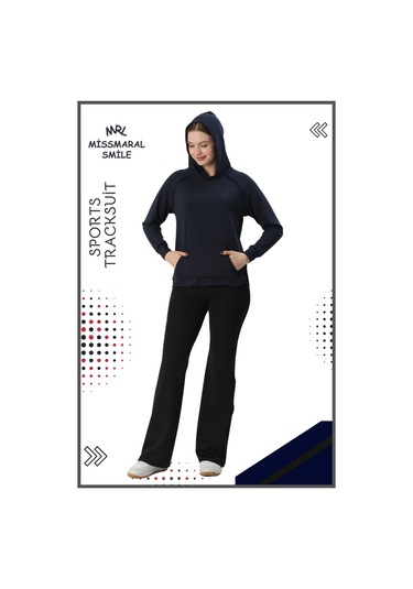 Kadın Spor Eşofman Takım İspanyol Paça Çift Cepli Alt &kapüşonlu Kanguru Cepli Üst Lacivert 3053 Lacivert Kadın Spor Eşofman Takım İspanyol Paça Çift Cepli Alt &kapüşonlu Kanguru Cepli Üst Lacivert 3053 Lacivert