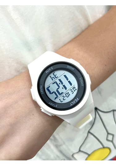 Penly Su Geçirmez Dijital Çocuk Kol Saati 348 Model Beyaz +4 Renk Kronometre-alarmlı 5atm