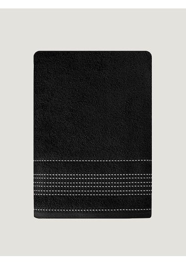 Cotton Ladın Banyo Havlusu 90x150 Siyah