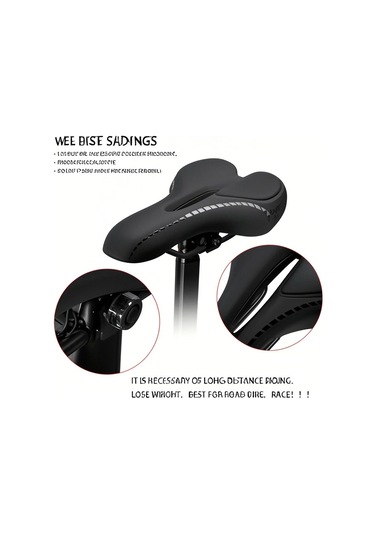 Ximistore9 Dağ Bisikleti İçin Konforlu Silikon Dolgulu Boşluklu Bisiklet Sele Mavi Mavi