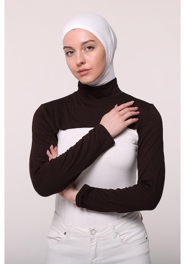 Altobeh Balıkçı Yakalı Boyunluklu Kolluk Kahve Rengi Çok Renkli