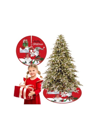 Fortunelane Kırmızı Klasik 90 Cm Kumaş Ağacı Etkisi, Kolay Kurulum İle Noel Dekorasyonu İçin İyelişmiş Model