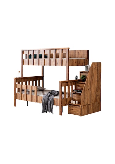 Mdf Profil Ranza, Deluxe Ayrılabilir Ranza - Ceviz 90 X 190 CM