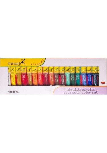 2000.s18 Academy Akrilik Boya Seti 18x12ml 0000 Naturel