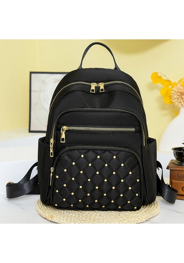 Myinkai Elmas Onay İşlemeli İplik Perçinli Sırt Çantası Kadın Diğer