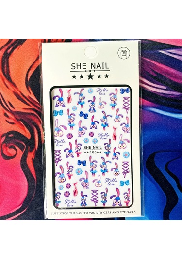 Lilo Ve Stitch Tırnak Çıkartmalar Anime Etiket Tırnak Sanat Süslemeleri Karikatür Animasyon Tırnaklar Üzerinde Basın Çivi Aksesuarları Manikür İçin Açık Yeşil