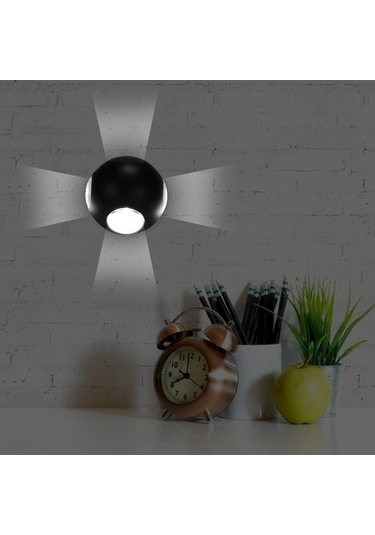 Homyl Duvar Apliği Ev Dekorasyonu Için Duvara Monte Koridor 3000k-sıcak-beyaz Siyah