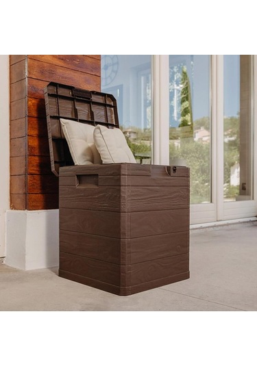 Bahçe Balkon Plastik Sandık 90 Litre Kahverengi