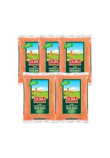 Duru Kırmızı Futbol Mercimek 5 x 1 KG