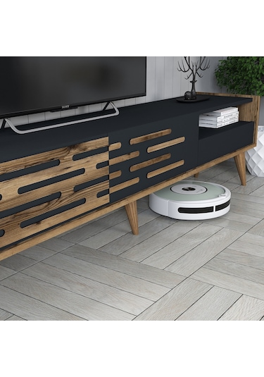 Variant Valensiya Tv Ünitesi Ve Orta Sehpa Takımı - Ceviz / Antrasit