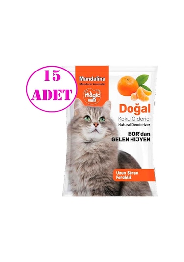 Magic Power Kedi Kumu Koku Giderici Mandalina 25 Gr 15 Ad