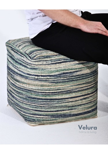 Shiro Aqua Blue - Puf Mavi