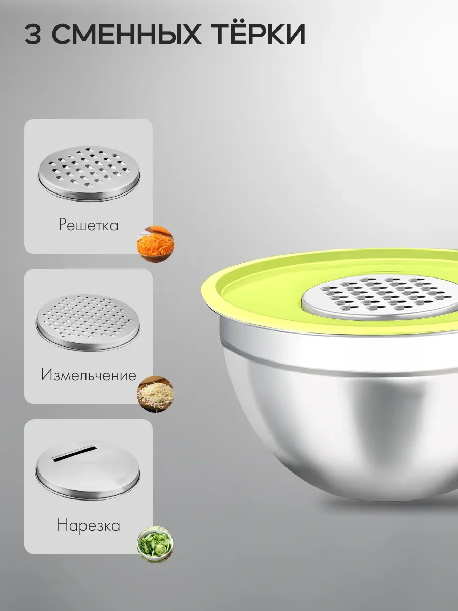 Yaostore Mutfak İçin Kapaklı Ve Rendeli Metal Kaseler 347347362