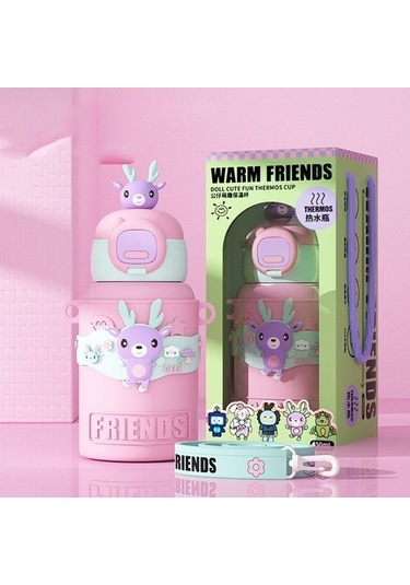 High Quality Shoe Bag Rındu Çocuk Sızdırmaz Paslanmaz Çelik Su Şişesi 36sut6 Pembe