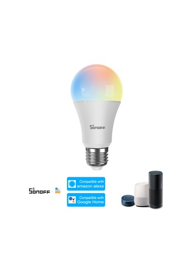 Geeksen Sonoff Akıllı Led Ampul E27, Wi-fi İle Uzak Kumanda, Ses Kontrolü Alexa/google Home , Rgb Renk Ve Parlaklık Ayarlı, Zamanlama Fonksiyonu, 12w
