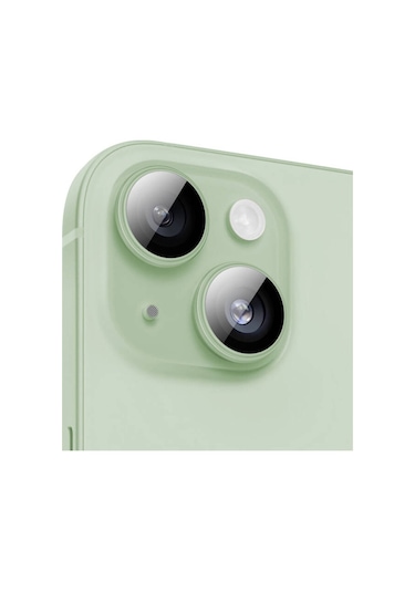 Apple iPhone 15 Uyumlu Plus Benks King Kong Corning Kamera Lens Koruyucu Yeşil