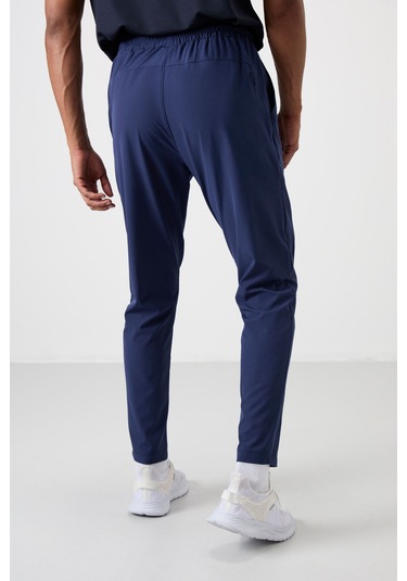 Tommy Life İndigo Polyester İnce Yumuşak Comfort Fit Erkek Eşofman Alt - 82119 İndigo