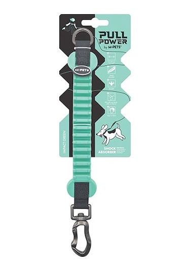 M-pets Pull Power Köpekler İçin Şok Emici Ara Tasma Yeşil 25 Cm 244-58026.01