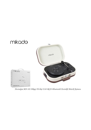 Mikado Nostalgia Mn-101 Pikap Fil Dişi Usb+Rca+Bluetooth Destekli