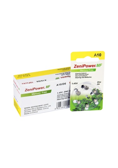 Zenipower MF A10 1.45 V İşitme Cihazı Pili 6 x 10'lu