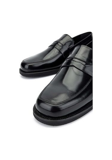 Tamer Tanca Erkek Hakiki Deri Siyah Açma Makosen Ayakkabı 183 29901 Erk Ayk Y24 Sıyah Acma Siyah