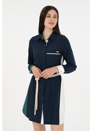 U.s. Polo Assn. Kadın Lacivert Elbise Dokuma 50289857-vr033 Lacivert