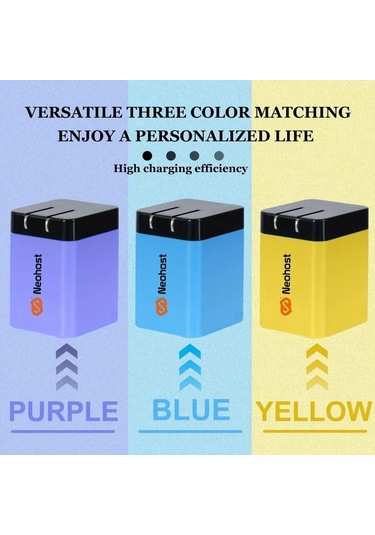 Elmpaly Sarı 65w Hızlı Şarj Cihazı 3 Cihaz Aynı Anda Şarj Hızlı Şarj Tip Çıkışı Taşınabilir