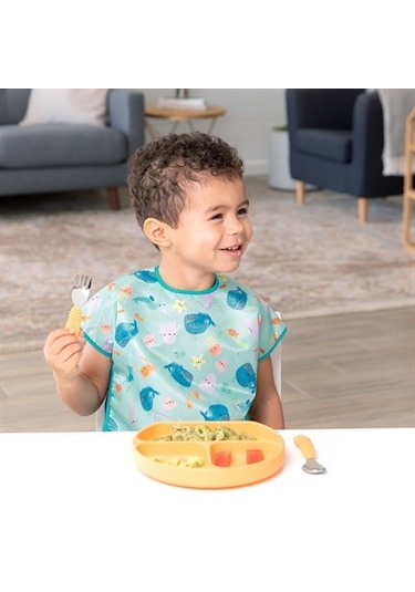 Bumkins Kısa Kollu Önlük (1-3 Yaş) - Ocean Life Çok Renkli