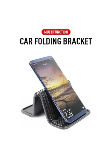 Joyhub Araba Katlanır Ped Cep Telefonu Braketi Kaymaz Silikon Pu Coaster Nano Basit Ped Siyah Yok Havalandırma