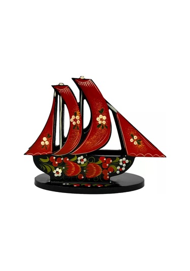 Olimp Suveniry Ahşap Kaideli Peçetelik Gemi 218890096 Gri