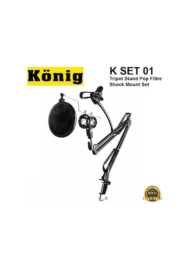 König K Set 01 Tripot Stand Pop Filtre Shock Mount Set