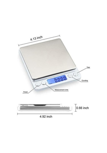 Yüksek Kalite Dijital Mutfak Ölçeği Mini Cep Paslanmaz Çelik Hassas Takı Elektronik Denge Ağırlığı Altın Gram Doğruluk 500g / 0.01g Altın