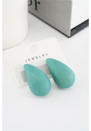 Kadın Vip Seri Su Damlası Model Küpe Yeşil