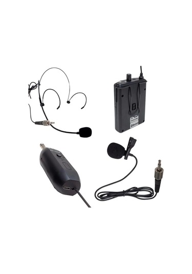 Magicvoice Mv-19601 Uhf Kablosuz Enstrüman Uyumlu Bluetooth Jak Girişli İkili Mikrofon Set
