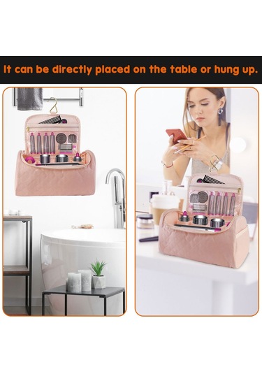 İçin Asılı Taşınabilir Stand Aksesuarları Saklama Çantası Pembe