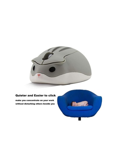 2.4ghz Kablosuz Fare Sevimli Hamster Şeklinde Düşük Gürültülü Taşınabilir Mobil Optik 1200dpi Usb Fare Kablosuz Fare Pc Dizüstü Bilgisayar Dizüstü Macbook Ki