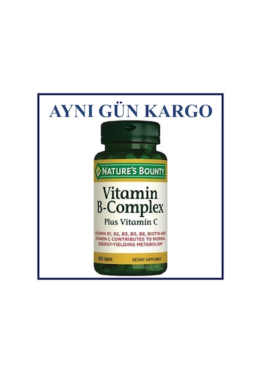 Natures Bounty Vitamin B Complex Plus Vitamin C 60 Tablet