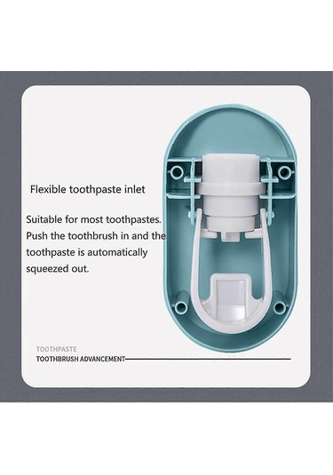 2 Adet Duvara Monte Otomatik Diş Macunu Dispenseri, Otomatik Diş Macunu Sıkacağı, Çok İşlevli Duvar