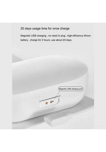 Teltree Beyaz Eraclean Kontakt Lens Temizleyici - 56000hz Ultrasonik Titreşim, 2 Dakika Otomatik Temizleme, Taşınabilir Ipx7 Su Geçirmez Kutusu