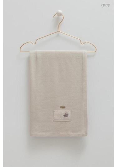 Soft Style Triko Görünümlü Penye Battaniye Gri