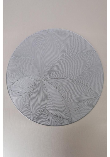 Digithome 6 Lı Amerikan Servisi Supla Yuvarlak Gümüş 38 Cm Thn76953 C1-1-18 Gümüş