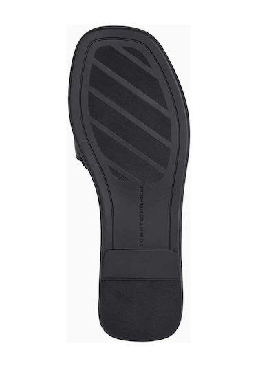 Tommy Hilfiger Leather Horsebıt Mule-7083 Black