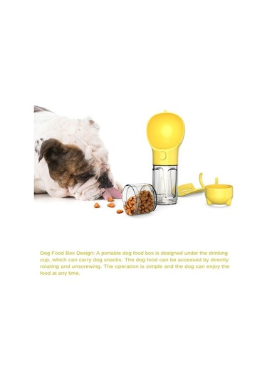 Pazly Çok İşlevli Köpek Seyahat Su Bardağı, 300ml, Abs+pc, Mavi, Yeşil, Pembe, Sarı Köpek Maması Evcil Hayvan Su Dağıtıcısı, Besleyici Kürek Tabure