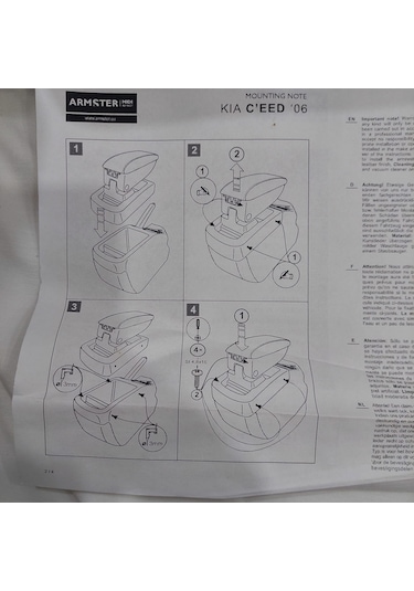 Kıa Ceed 2006-2012 Oto Kolçak Koldayama Armster Midi