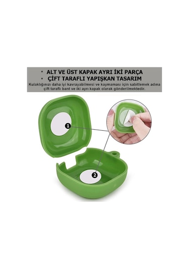 Caseonn Samsung Galaxy Buds 2 Kılıf Karakter Figürlü French Bulldog Siyah