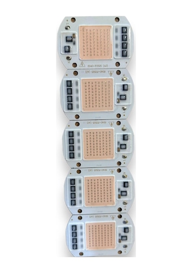 5 Adet 220 V 50 Watt Mor Işık Prejektör Çip