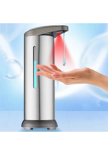 Anjiexun Banyo Akıllı Köpük Makinesi Sıvı Sabunluk Pompa Kabı Gümüş