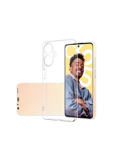 Realme C55 Kılıf Şeffaf İnce Ve Esnek Süper Silikon Kılıf