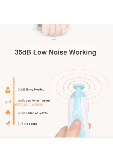 Xindoker Bebekler İçin 6 Başlıklı Elektrikli Tırnak Törpüleme Seti - Pil Dahil Değil Mavi