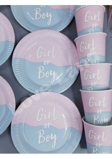 Love Land Cinsiyet Partileri İçin Tek Kullanımlık Parti Takımı 12 Kişilik 178942133 Diğer